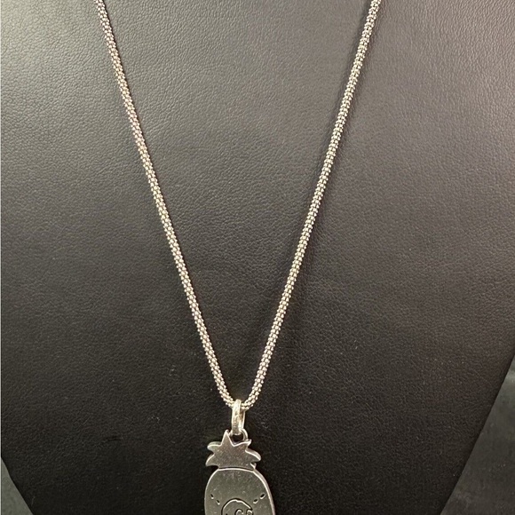 Pineapple Ghost pendant necklace sterling silver 20